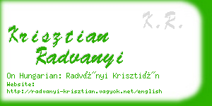 krisztian radvanyi business card